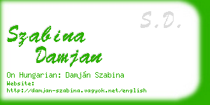 szabina damjan business card